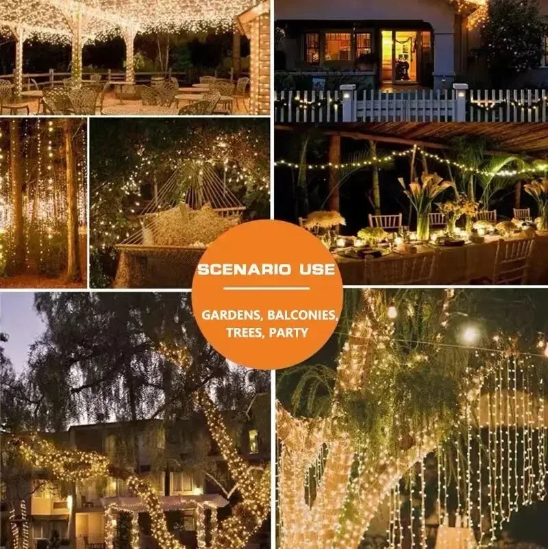 Firefly Solar Fairy Lights — Warm White, Waterproof